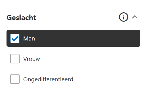 Geslachtsfilter - man actief